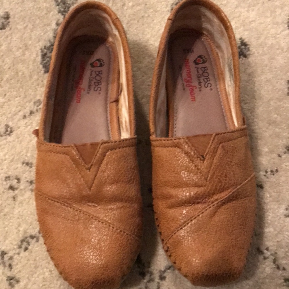 Bobs by Sketchers Brown Slip Ons with fur inside